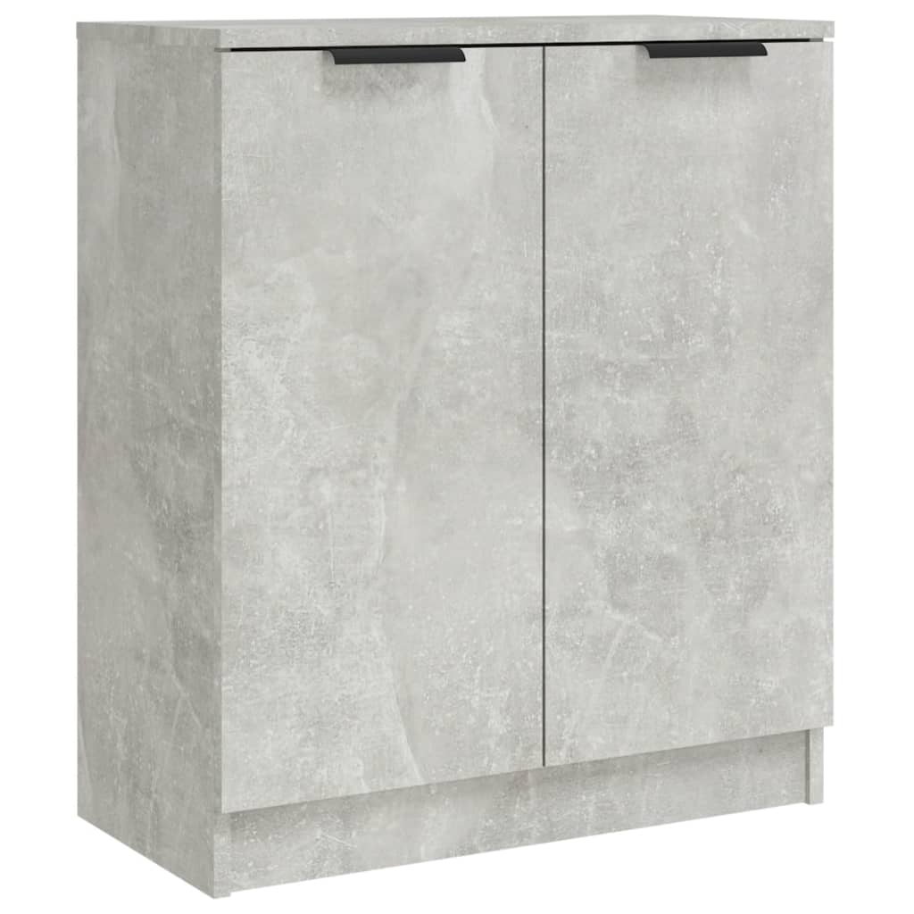 vidaXL Servante, 2 piese, gri beton, 60x30x70 cm, lemn prelucrat
