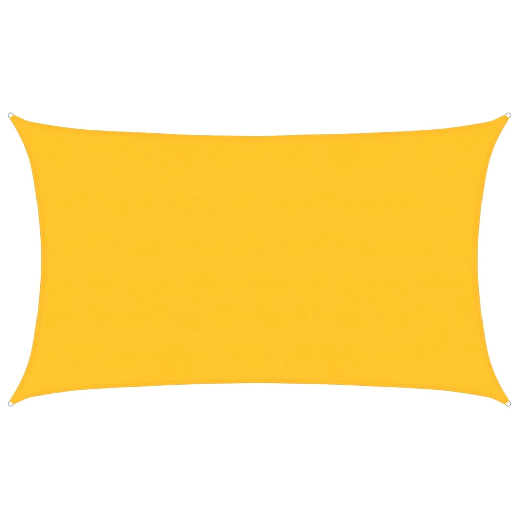 vidaXL Pânză parasolar, galben dreptunghiular 5x8 m, HDPE, 160 g/m²