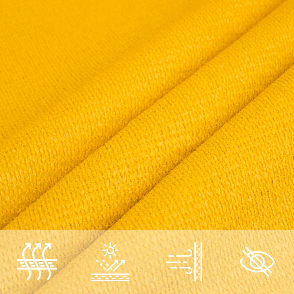 vidaXL Pânză parasolar, galben dreptunghiular 5x8 m, HDPE, 160 g/m²