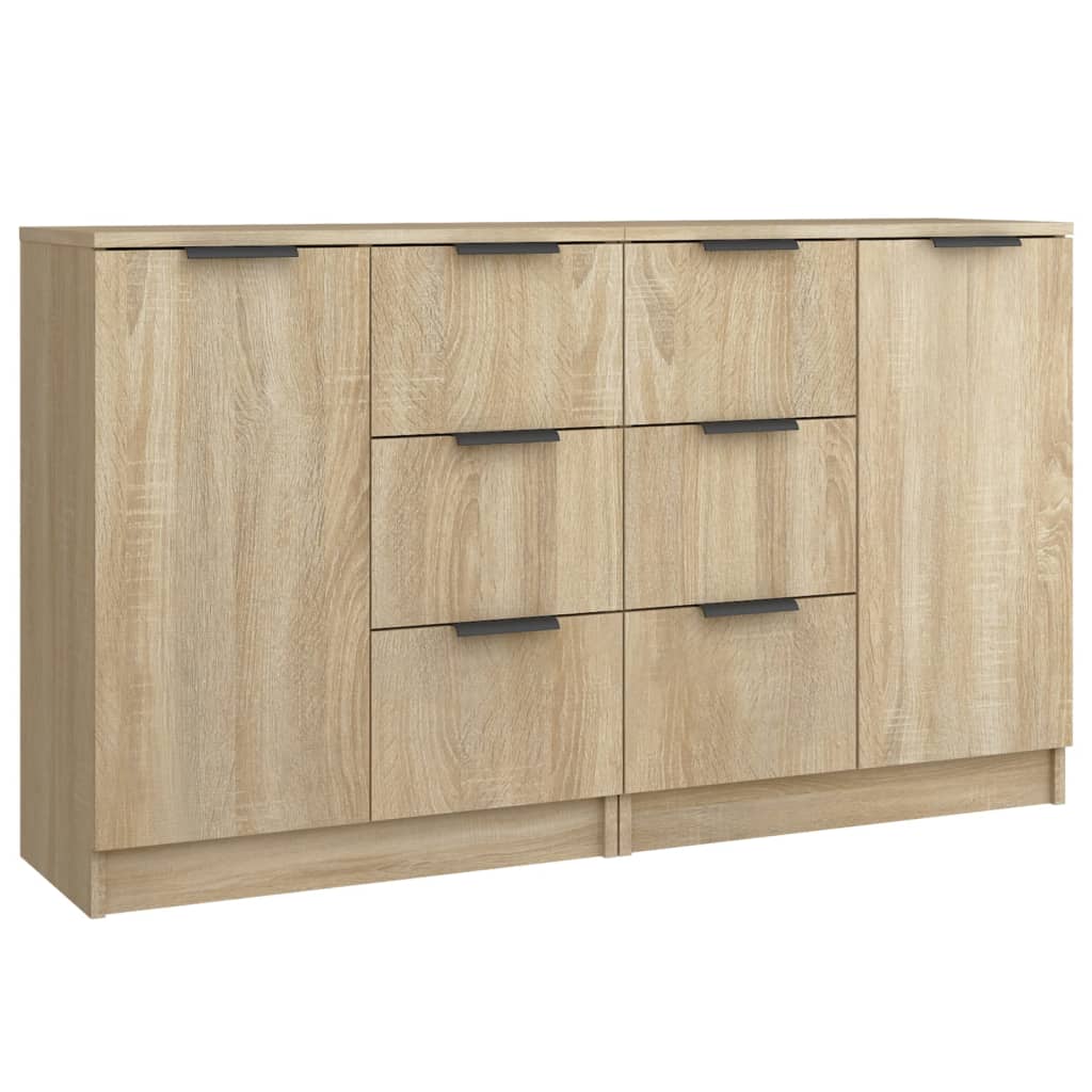 vidaXL Servante, 2 buc., stejar sonoma, 60x30x70 cm, lemn prelucrat