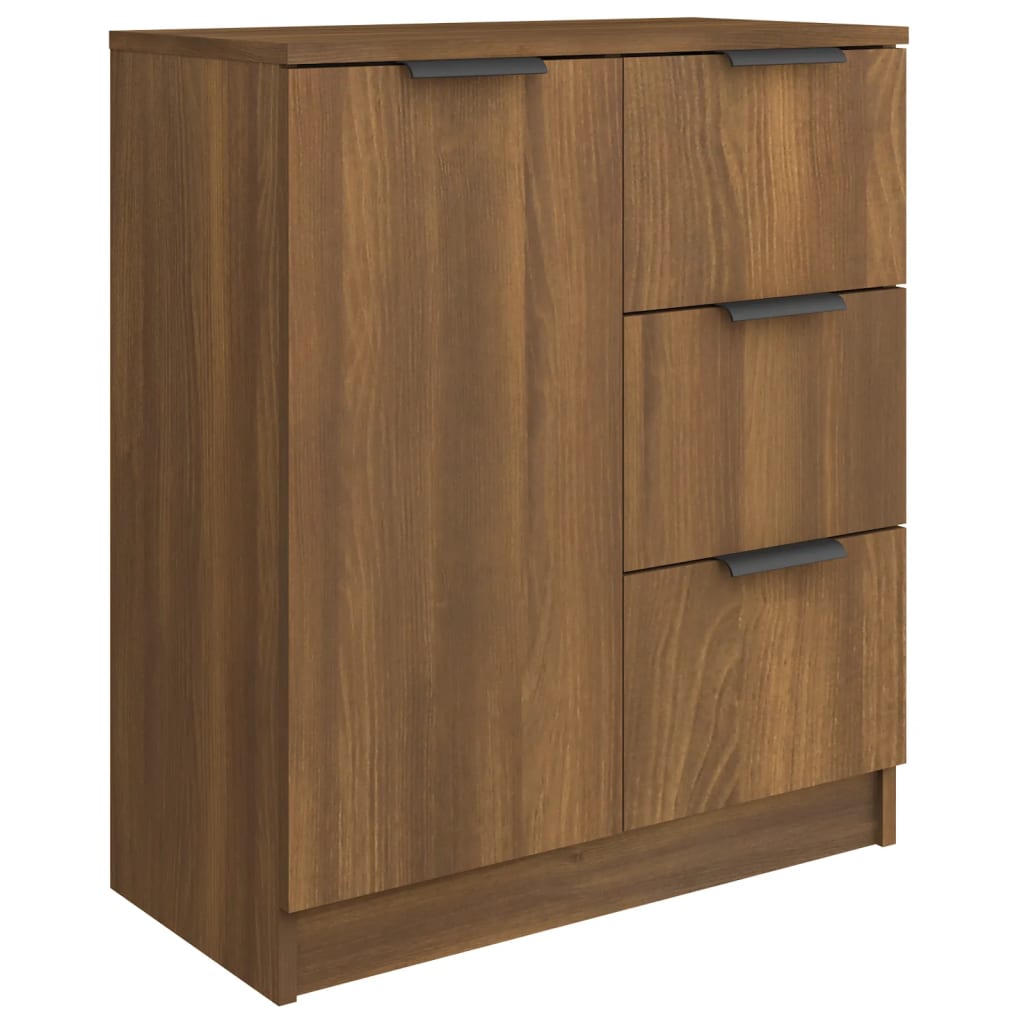 vidaXL Servante, 2 buc., stejar maro, 60x30x70 cm, lemn prelucrat
