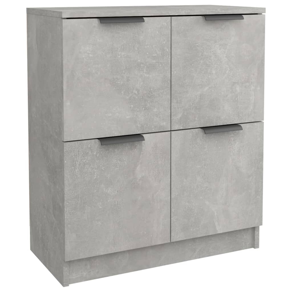 vidaXL Servante, 2 piese, gri beton, 60x30x70 cm, lemn prelucrat