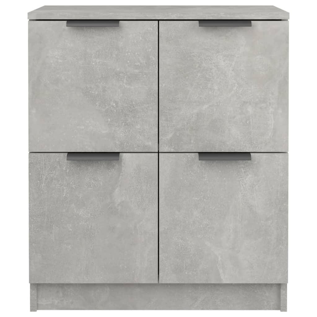 vidaXL Servante, 2 piese, gri beton, 60x30x70 cm, lemn prelucrat
