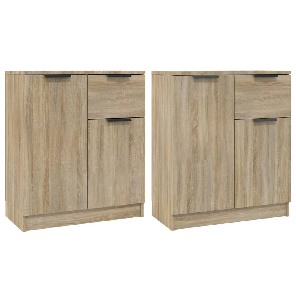 vidaXL Servante, 2 piese, stejar sonoma, 60x30x70 cm, lemn prelucrat vidaXL Servante, 2 piese, stejar sonoma, 60x30x70 cm, lemn prelucrat