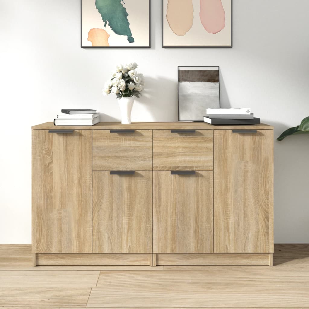 vidaXL Servante, 2 piese, stejar sonoma, 60x30x70 cm, lemn prelucrat vidaXL Servante, 2 piese, stejar sonoma, 60x30x70 cm, lemn prelucrat