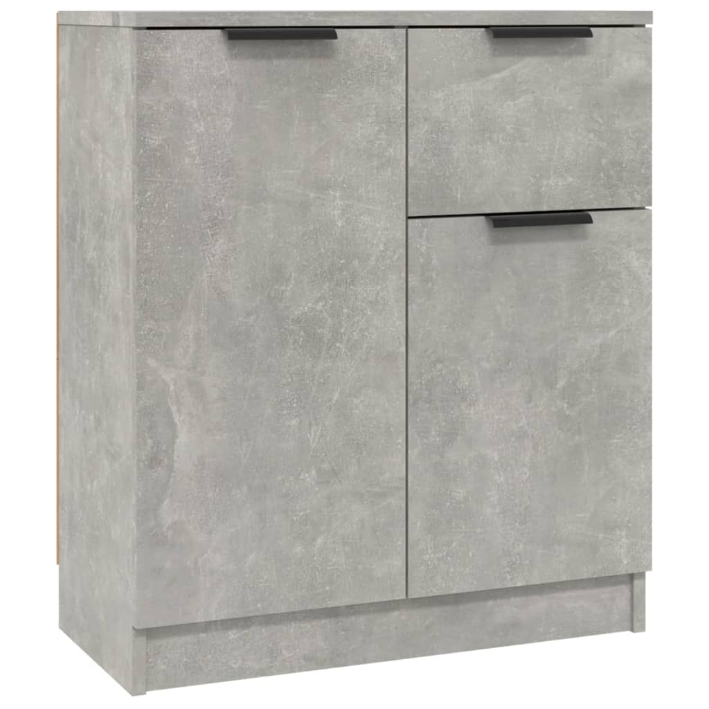 vidaXL Servante, 2 piese, gri beton, 60x30x70 cm, lemn prelucrat