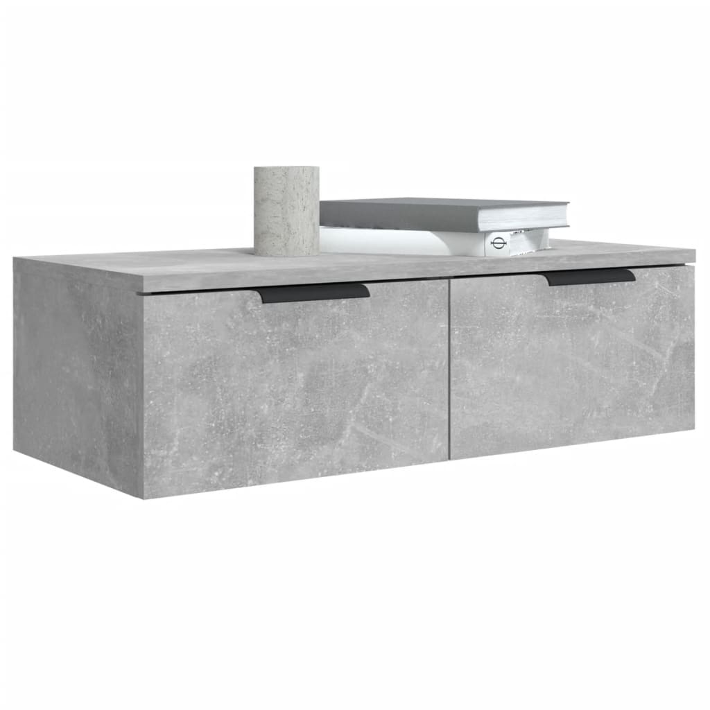 vidaXL Dulapuri perete, 2 buc., gri beton, 68x30x20 cm, lemn prelucrat