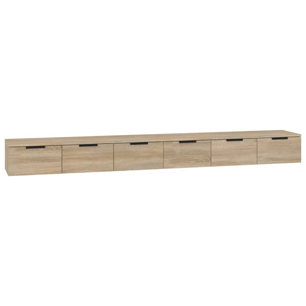 vidaXL Dulapuri perete, 2 buc., sonoma, 102x30x20 cm, lemn prelucrat