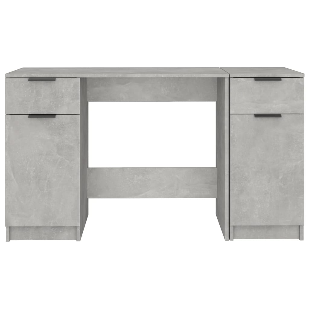 vidaXL Birou cu dulap lateral, gri beton, lemn prelucrat vidaXL Birou cu dulap lateral, gri beton, lemn prelucrat