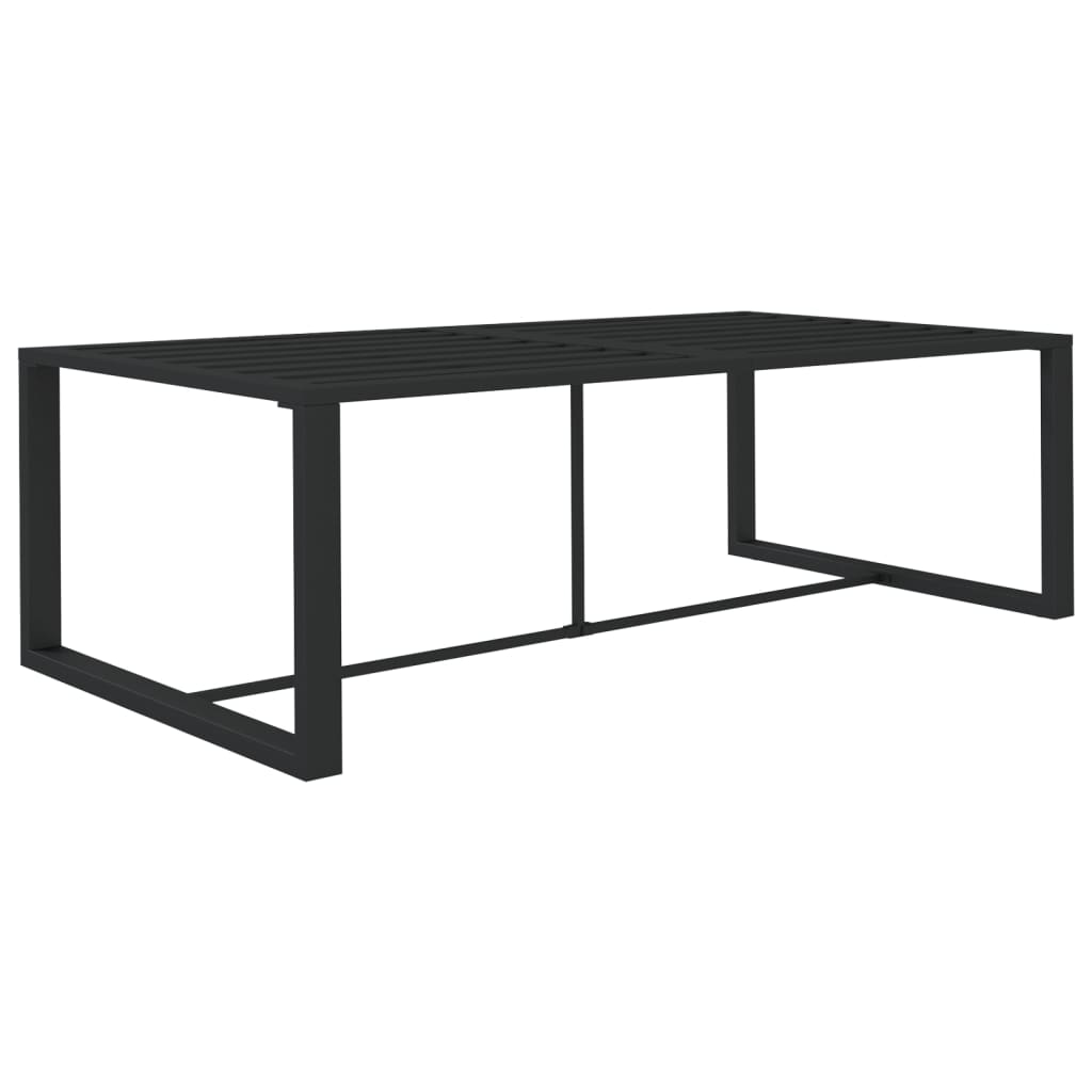 vidaXL Set mobilier relaxare grădină 10 piese perne aluminiu antracit