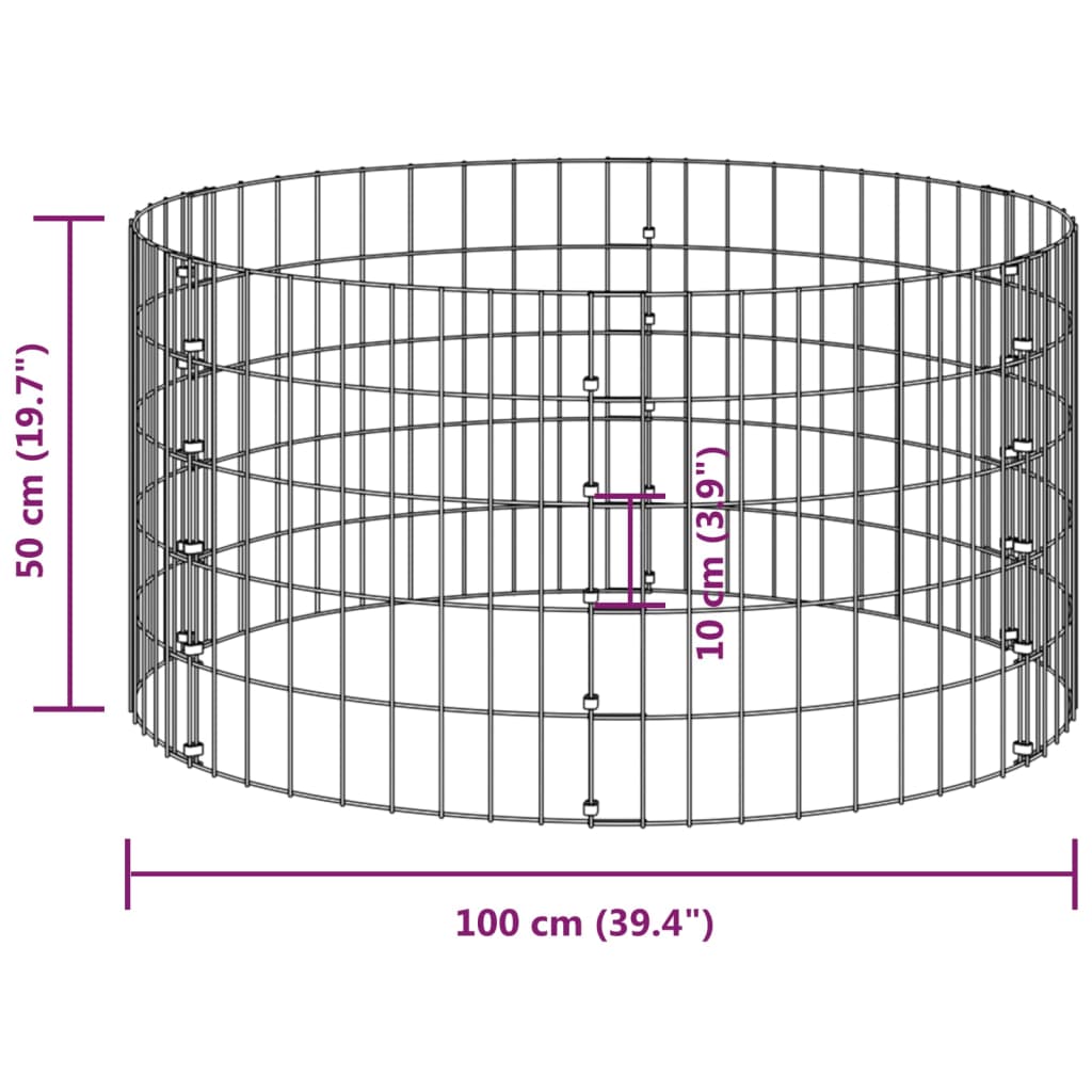 vidaXL Compostor de grădină, Ø100x50 cm, oțel galvanizat vidaXL Compostor de grădină, Ø100x50 cm, oțel galvanizat