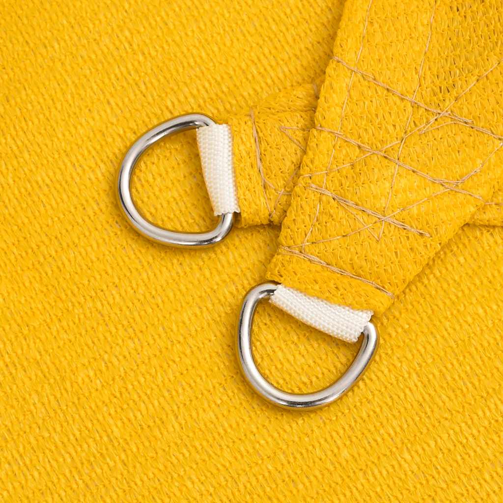 vidaXL Pânză parasolar, galben, triunghiular, 6x6x6 m, HDPE, 160 g/m²