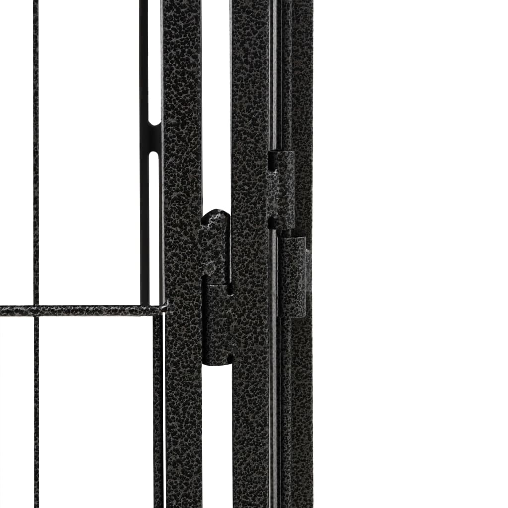 vidaXL Țarc câini 32 panouri negru 100x50 cm oțel vopsit electrostatic vidaXL Țarc câini 32 panouri negru 100x50 cm oțel vopsit electrostatic