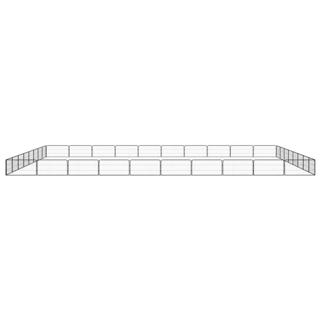 vidaXL Țarc câini 36 panouri negru 100x50 cm oțel vopsit electrostatic vidaXL Țarc câini 36 panouri negru 100x50 cm oțel vopsit electrostatic