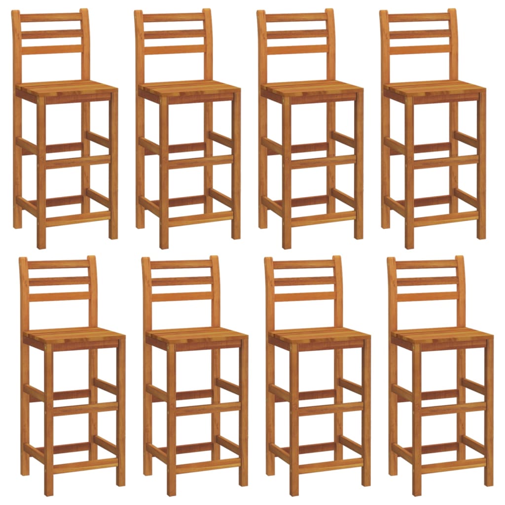 vidaXL Taburete de bar, 8 buc., lemn masiv de acacia vidaXL Taburete de bar, 8 buc., lemn masiv de acacia