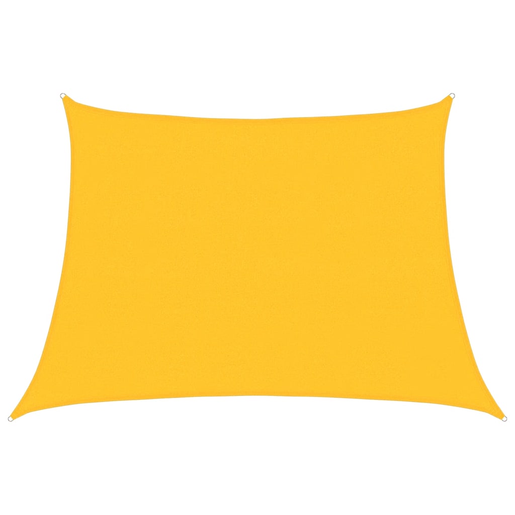 vidaXL Pânză parasolar, galben, 4/5x3 m, HDPE, 160 g/m², trapez