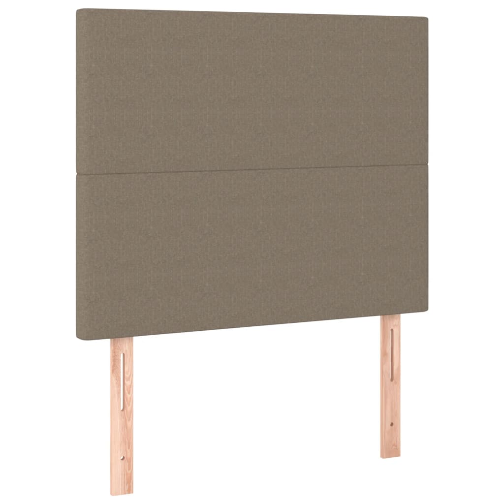 vidaXL Tăblii de pat, 2 buc, gri taupe, 80x5x78/88 cm, textil vidaXL Tăblii de pat, 2 buc, gri taupe, 80x5x78/88 cm, textil