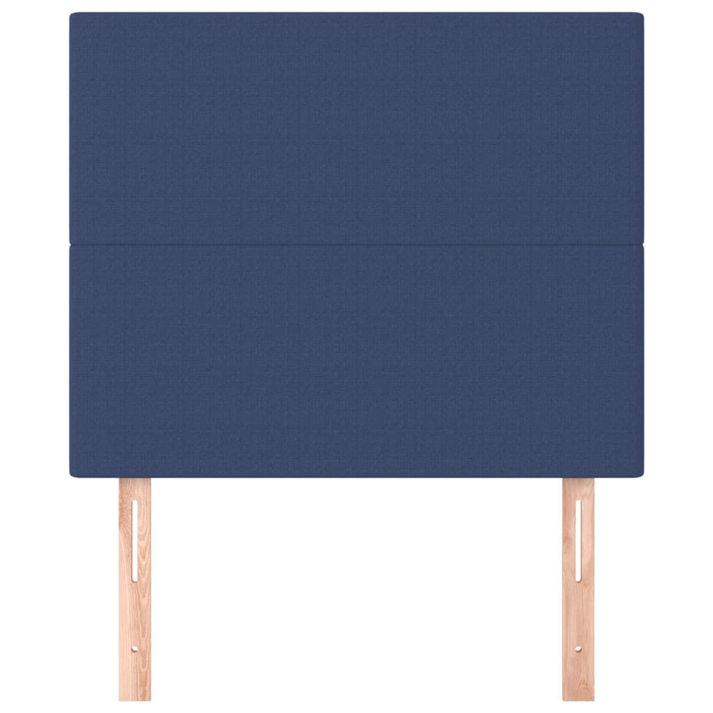 vidaXL Tăblii de pat, 2 buc, albastru, 80x5x78/88 cm, textil vidaXL Tăblii de pat, 2 buc, albastru, 80x5x78/88 cm, textil