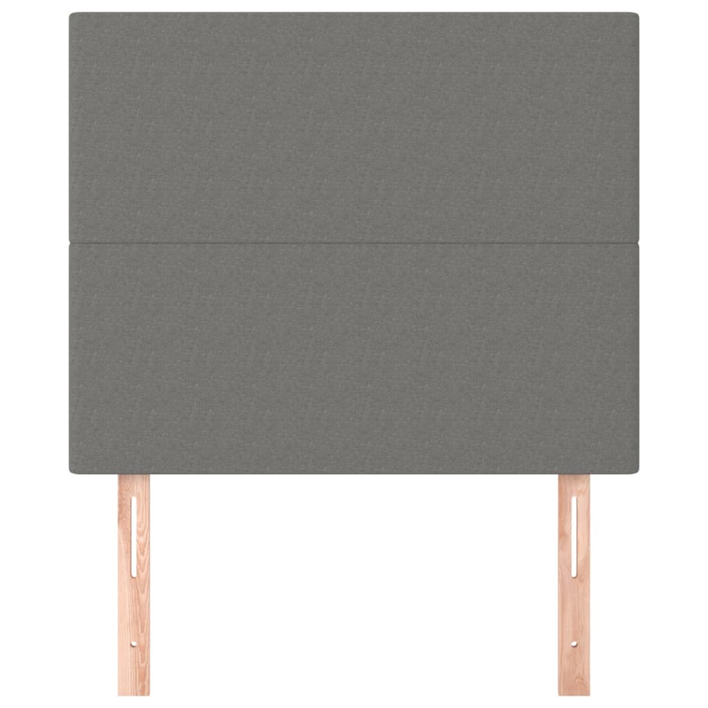 vidaXL Tăblii de pat, 2 buc, gri închis, 90x5x78/88 cm, textil vidaXL Tăblii de pat, 2 buc, gri închis, 90x5x78/88 cm, textil