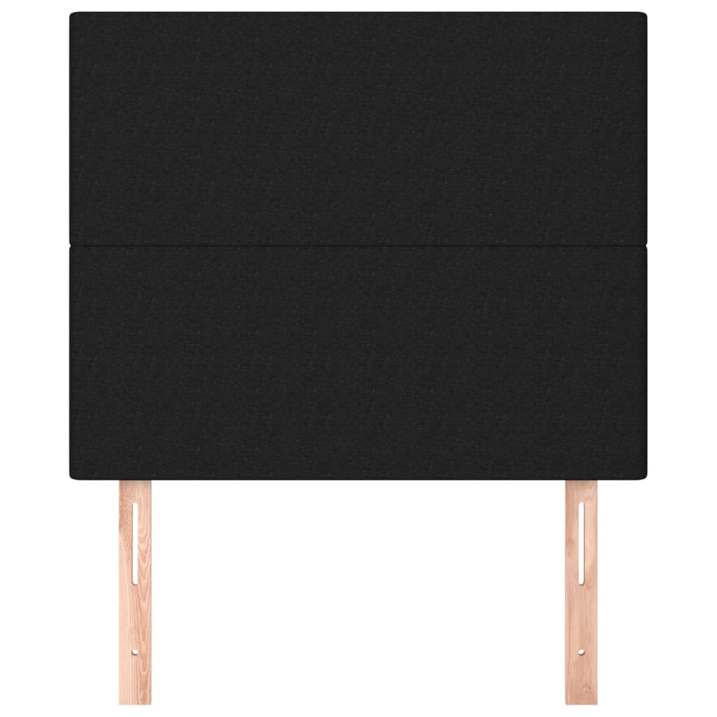 vidaXL Tăblii de pat, 2 buc, negru, 90x5x78/88 cm, textil vidaXL Tăblii de pat, 2 buc, negru, 90x5x78/88 cm, textil