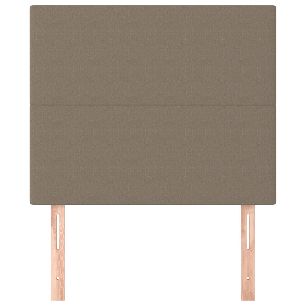 vidaXL Tăblii de pat, 2 buc, gri taupe, 90x5x78/88 cm, textil vidaXL Tăblii de pat, 2 buc, gri taupe, 90x5x78/88 cm, textil