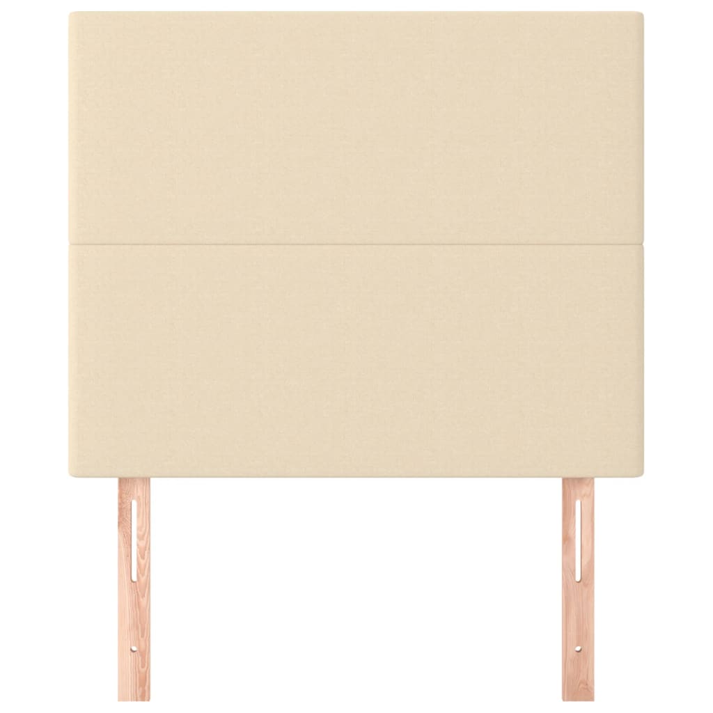 vidaXL Tăblii de pat, 2 buc, crem, 90x5x78/88 cm, textil vidaXL Tăblii de pat, 2 buc, crem, 90x5x78/88 cm, textil