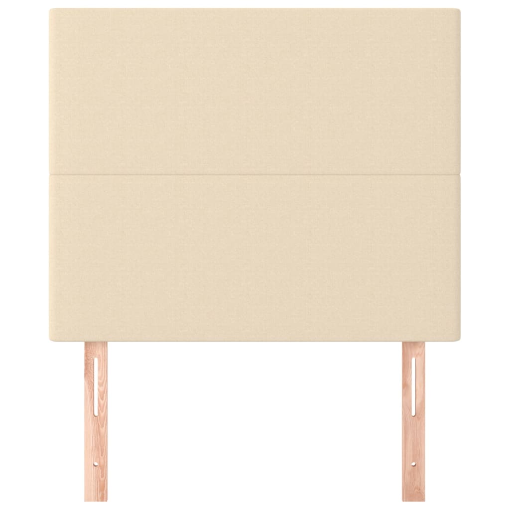 vidaXL Tăblii de pat, 2 buc, crem, 100x5x78/88 cm, textil vidaXL Tăblii de pat, 2 buc, crem, 100x5x78/88 cm, textil