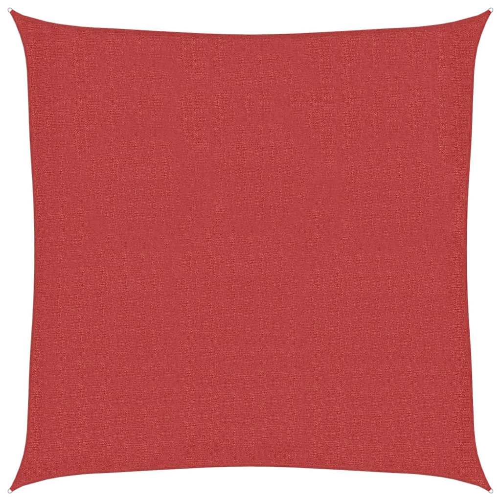 vidaXL Pânză parasolar, roșu, 3,6x3,6 m, HDPE