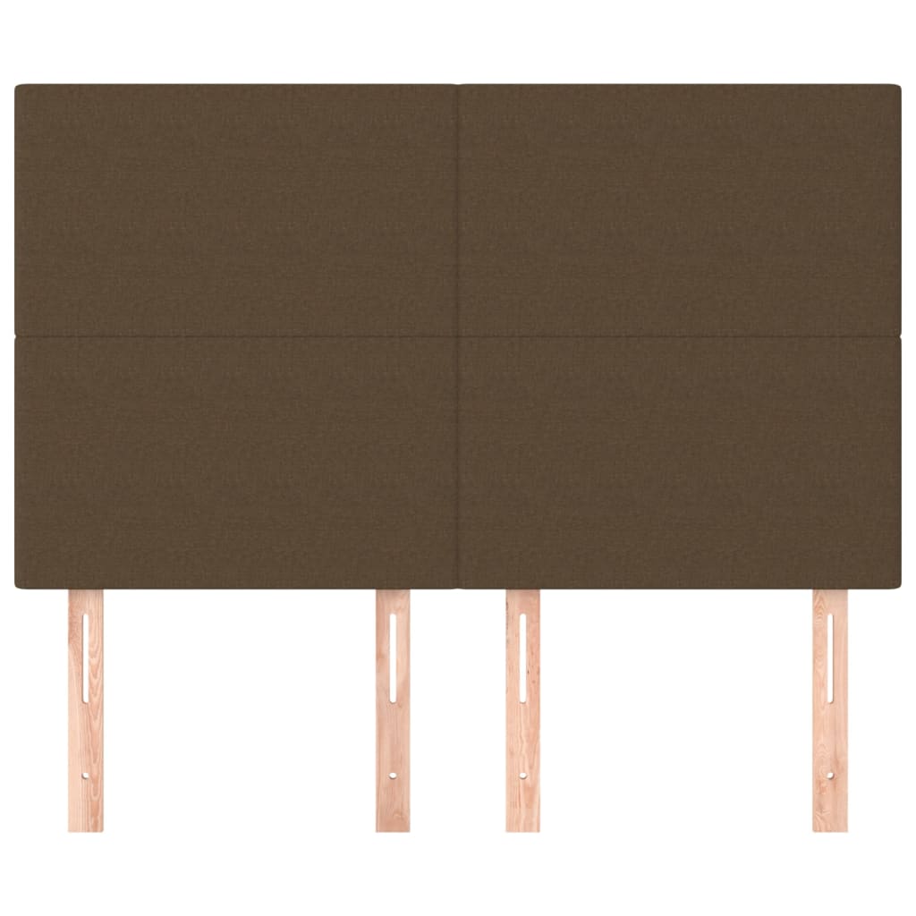 vidaXL Tăblii de pat, 4 buc, maro închis, 72x5x78/88 cm, textil