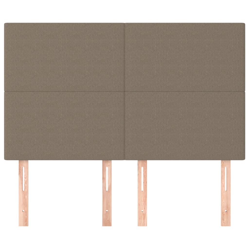 vidaXL Tăblii de pat, 4 buc, gri taupe, 72x5x78/88 cm, textil vidaXL Tăblii de pat, 4 buc, gri taupe, 72x5x78/88 cm, textil