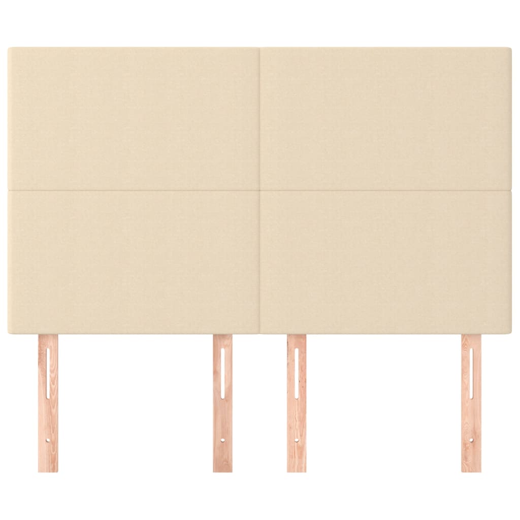 vidaXL Tăblii de pat, 4 buc, crem, 72x5x78/88 cm, textil vidaXL Tăblii de pat, 4 buc, crem, 72x5x78/88 cm, textil