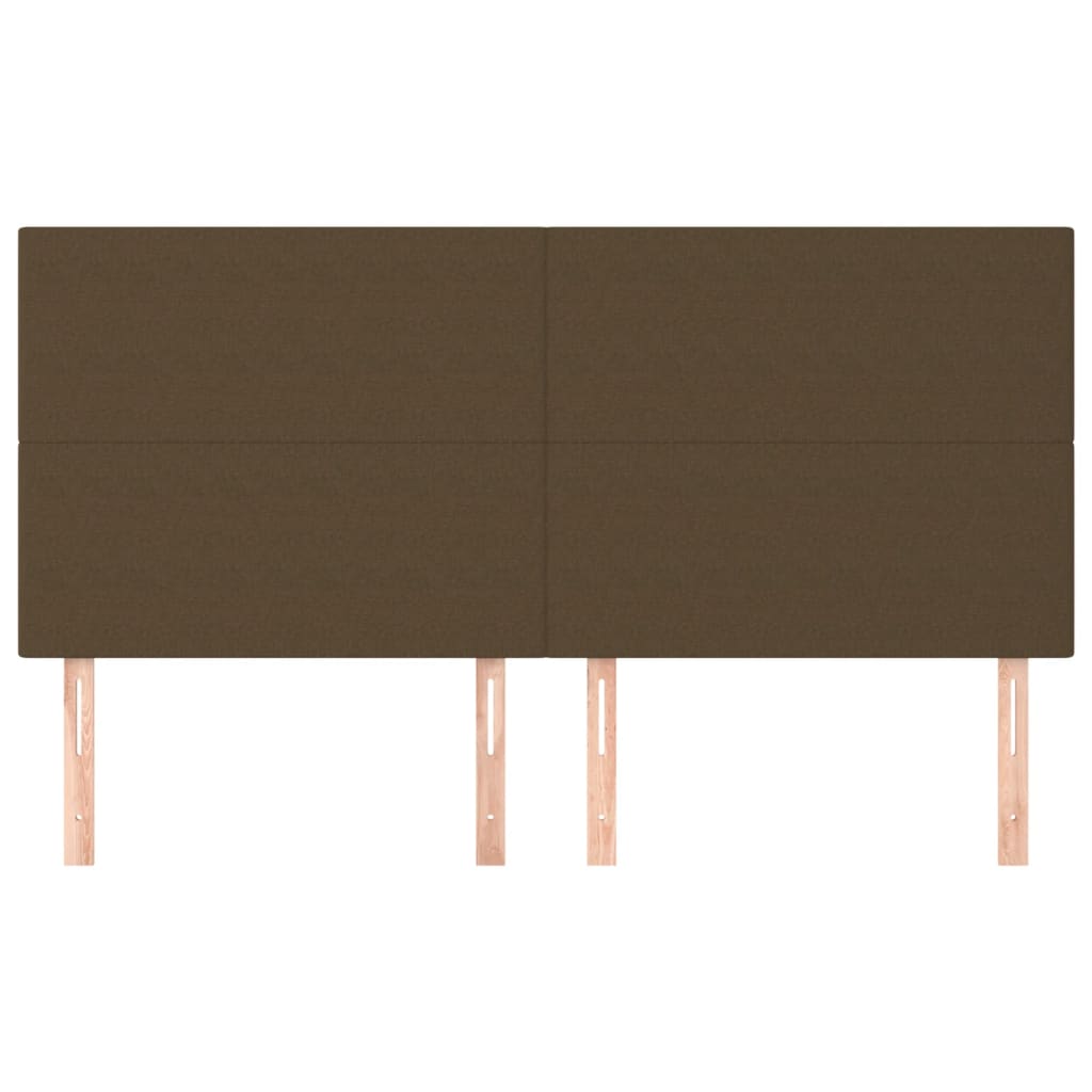 vidaXL Tăblii de pat, 4 buc, maro închis, 80x5x78/88 cm, textil vidaXL Tăblii de pat, 4 buc, maro închis, 80x5x78/88 cm, textil