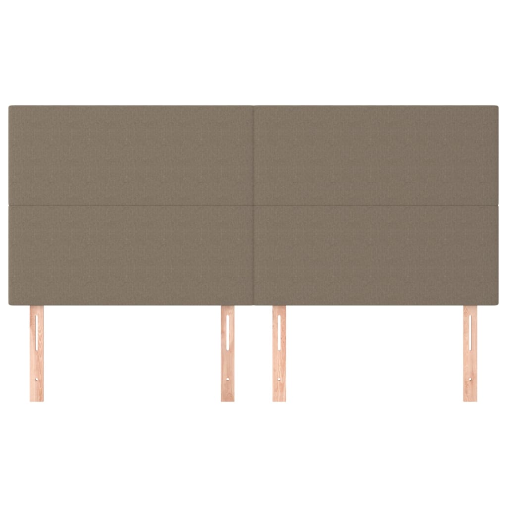 vidaXL Tăblii de pat, 4 buc, gri taupe, 80x5x78/88 cm, textil