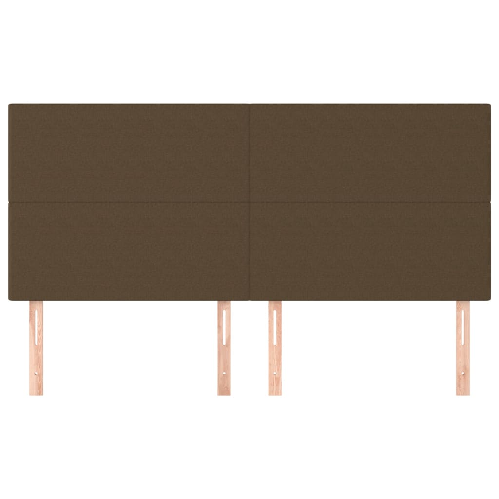 vidaXL Tăblii de pat, 4 buc, maro închis, 90x5x78/88 cm, textil vidaXL Tăblii de pat, 4 buc, maro închis, 90x5x78/88 cm, textil