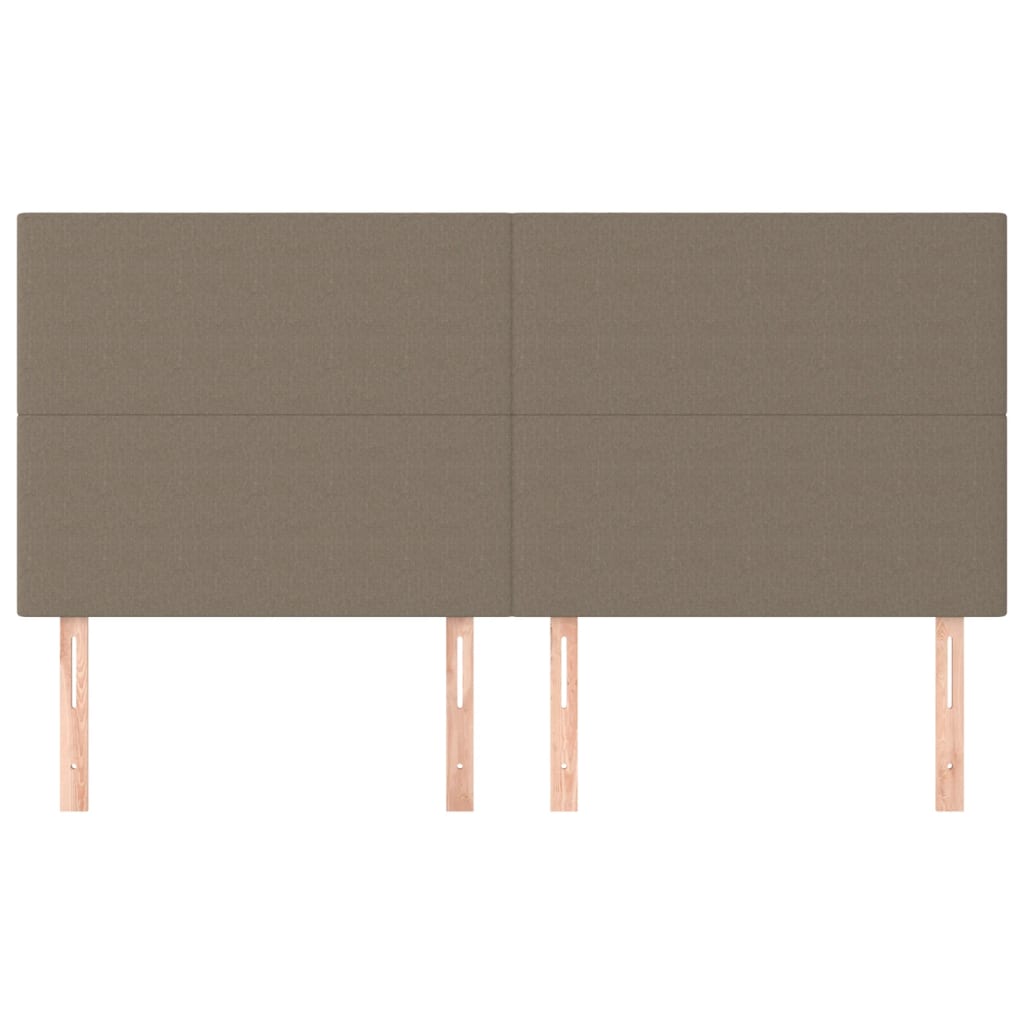 vidaXL Tăblii de pat, 4 buc, gri taupe, 90x5x78/88 cm, textil