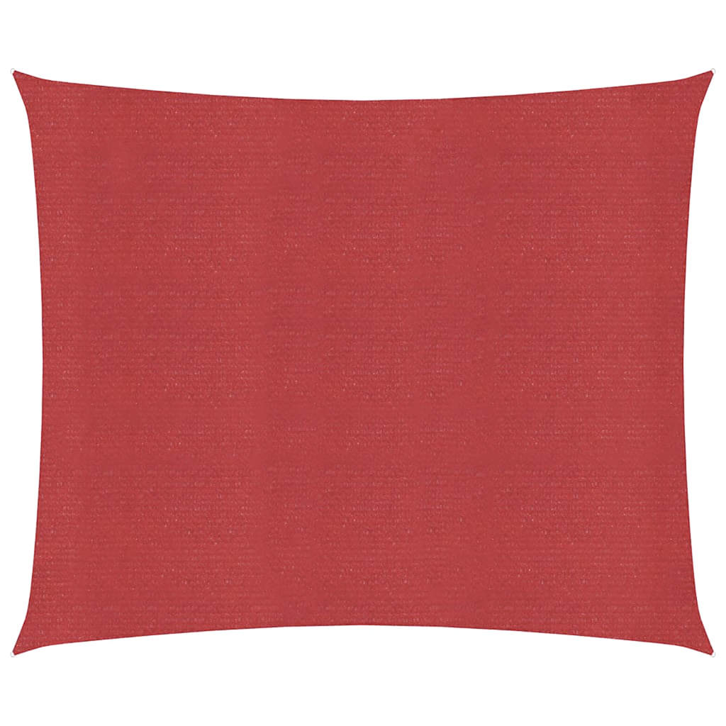 vidaXL Pânză parasolar, roșu, 6x6 m, HDPE, 160 g/m²