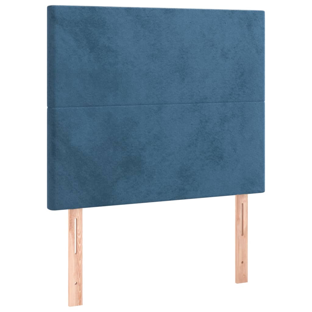 vidaXL Tăblii de pat, 2 buc, albastru închis, 90x5x78/88 cm, catifea vidaXL Tăblii de pat, 2 buc, albastru închis, 90x5x78/88 cm, catifea