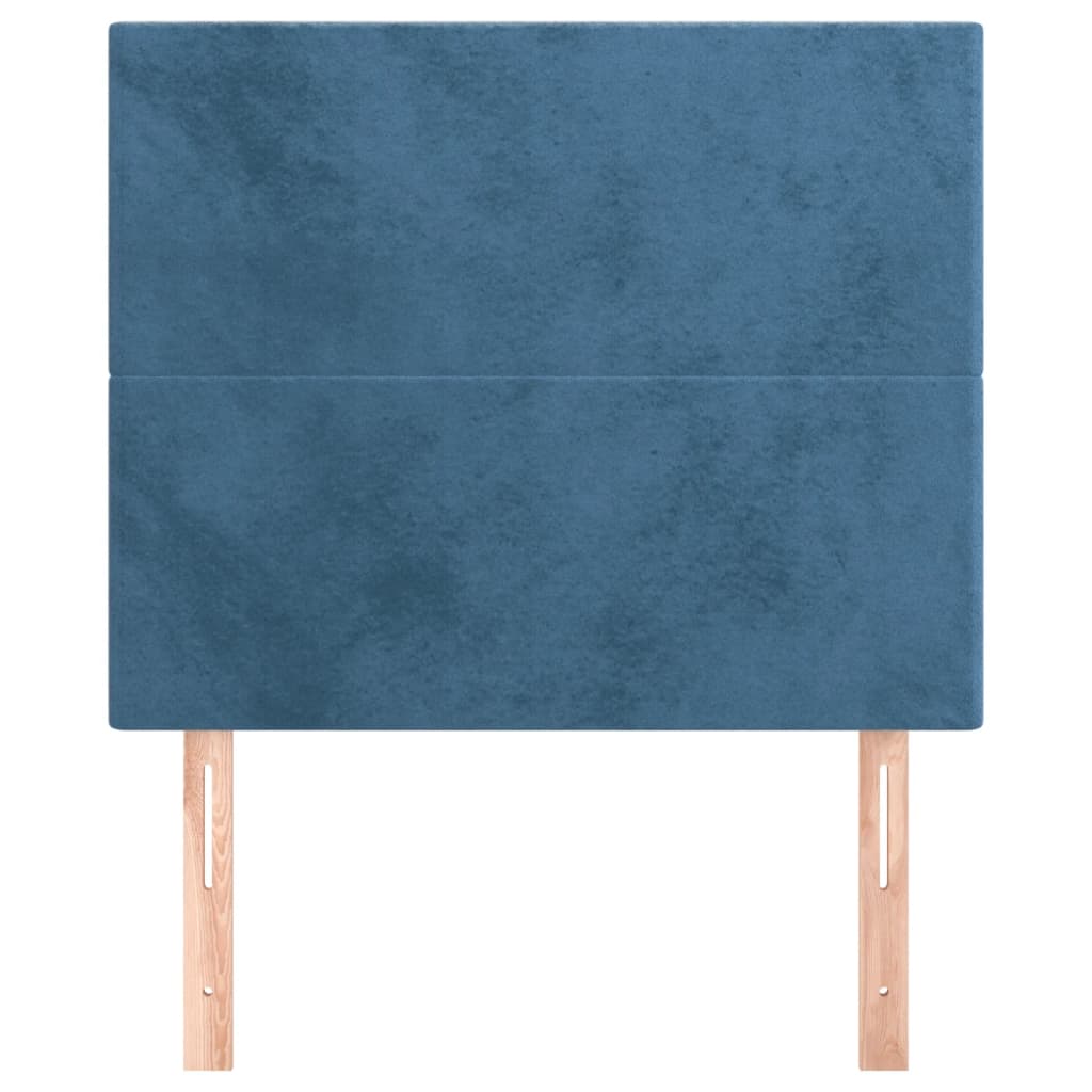 vidaXL Tăblii de pat, 2 buc, albastru închis, 90x5x78/88 cm, catifea vidaXL Tăblii de pat, 2 buc, albastru închis, 90x5x78/88 cm, catifea