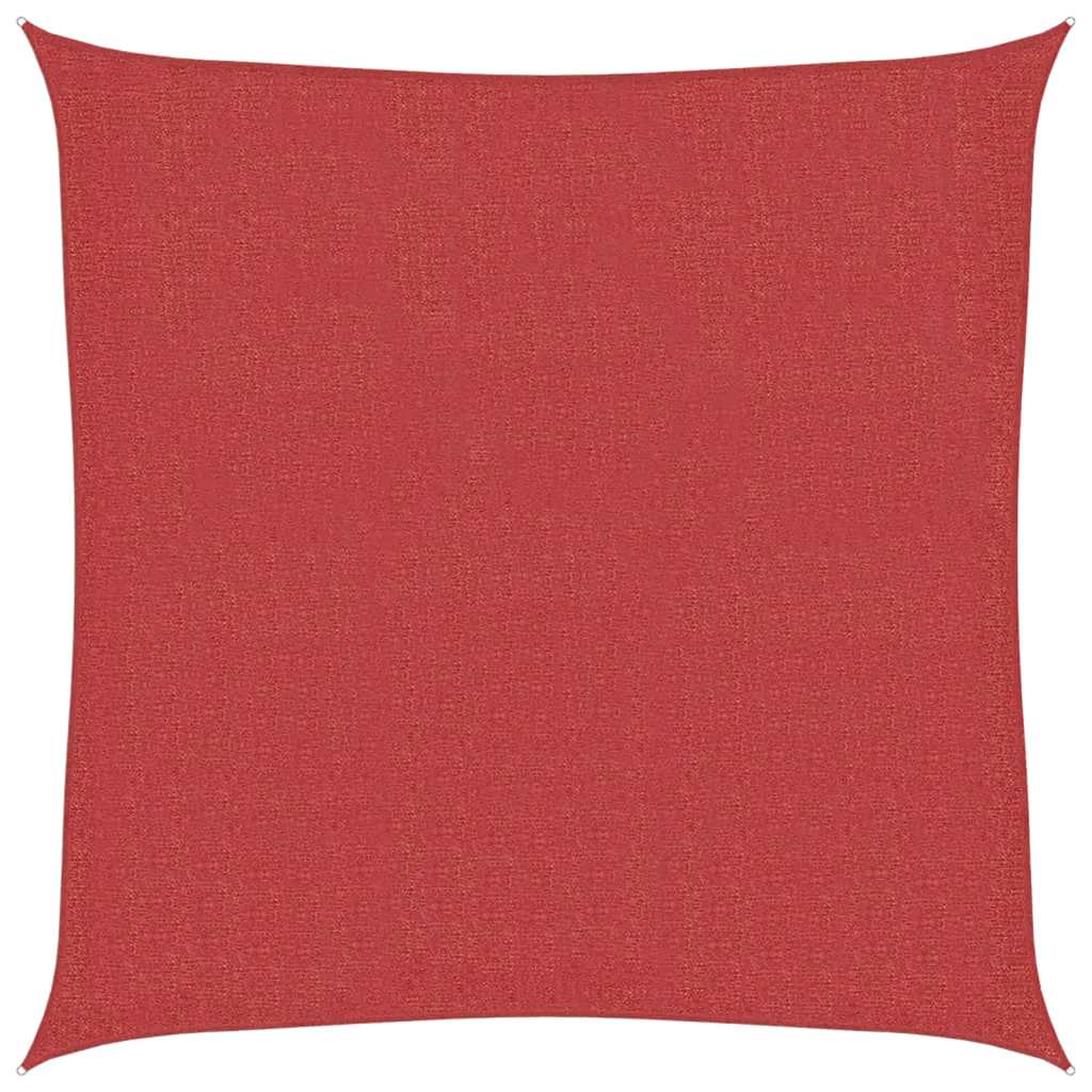 vidaXL Pânză parasolar, roșu, 7x7 m, HDPE, 160 g/m²