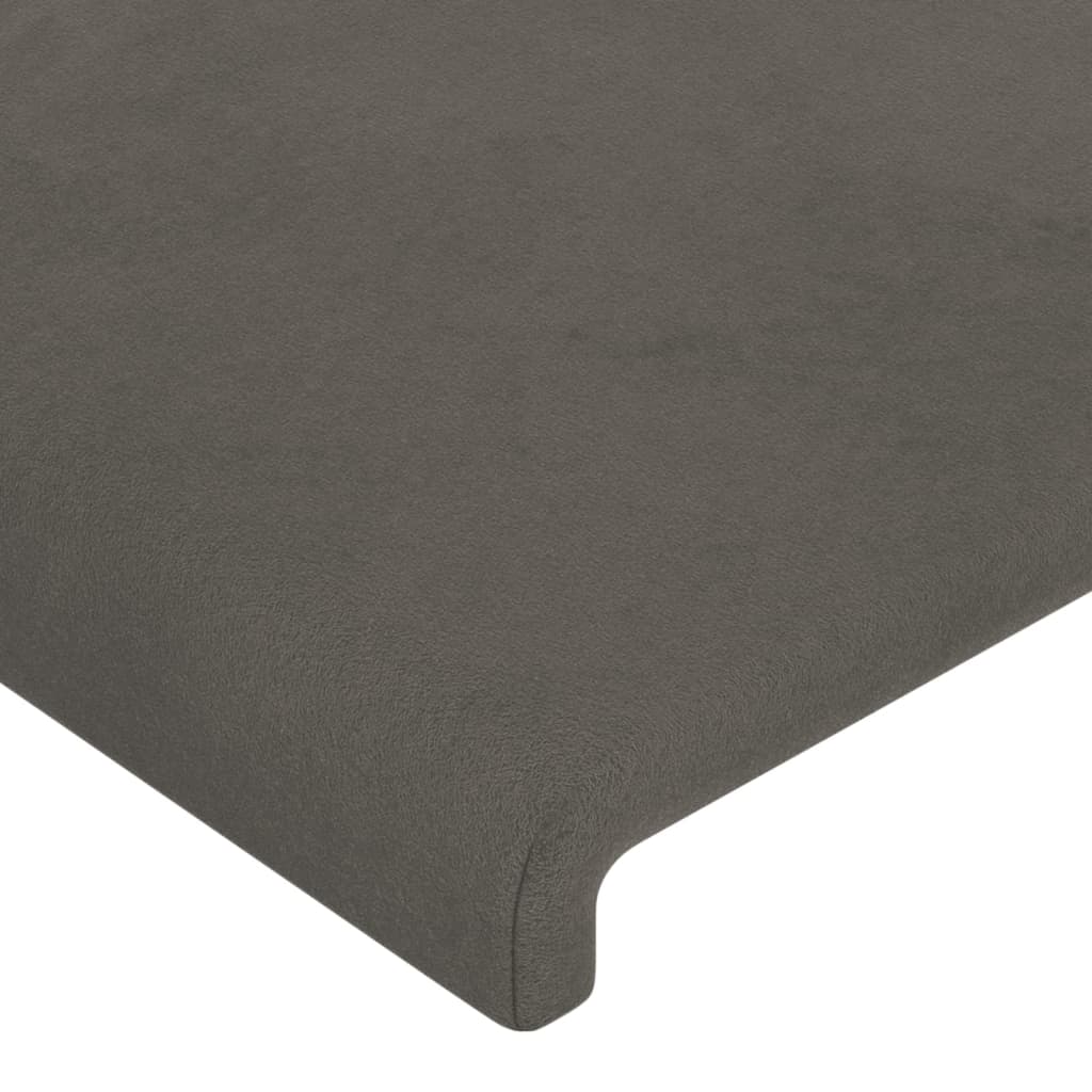 vidaXL Tăblii de pat, 4 buc, gri închis, 72x5x78/88 cm, catifea vidaXL Tăblii de pat, 4 buc, gri închis, 72x5x78/88 cm, catifea