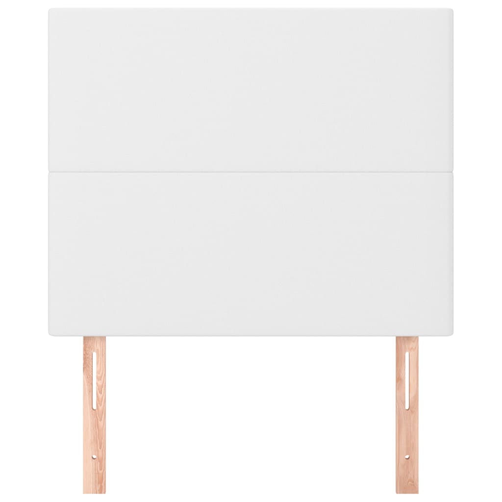 vidaXL Tăblii de pat, 2 buc, alb, 80x5x78/88 cm, piele ecologică vidaXL Tăblii de pat, 2 buc, alb, 80x5x78/88 cm, piele ecologică