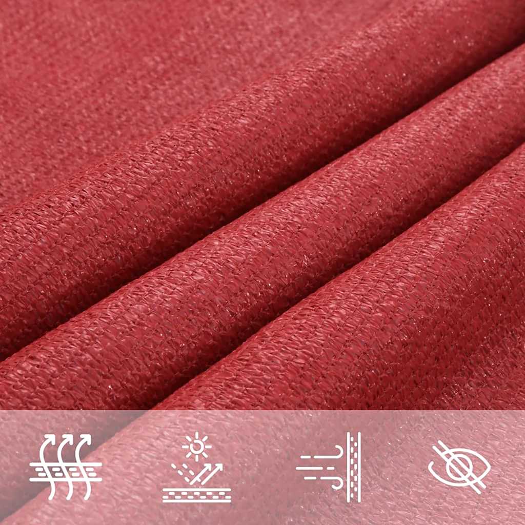 vidaXL Pânză parasolar, roșu, 2x3,5 m, HDPE, 160 g/m²