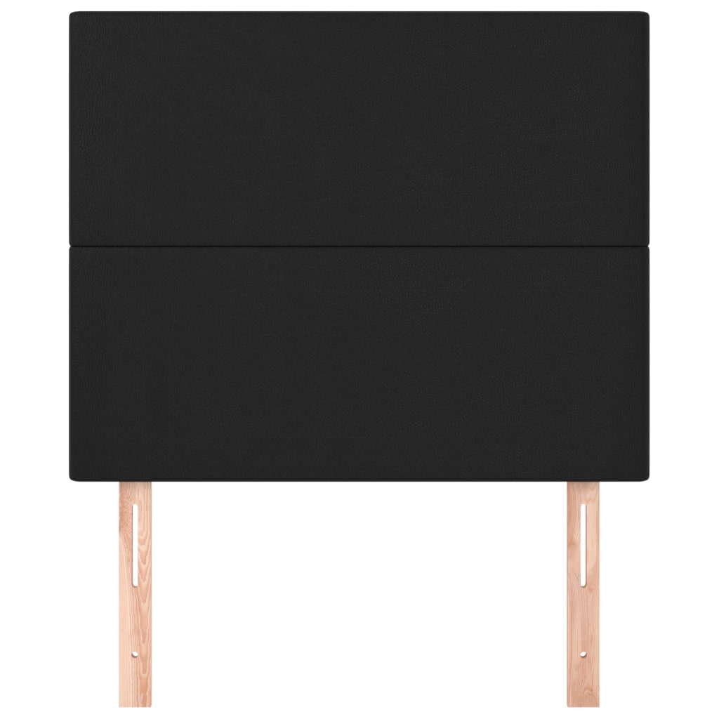 vidaXL Tăblii de pat, 2 buc, negru, 90x5x78/88 cm, piele ecologică