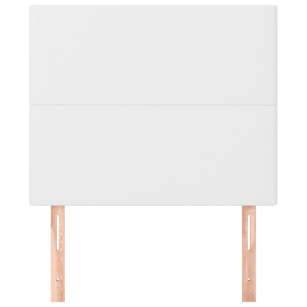 vidaXL Tăblii de pat, 2 buc, alb, 90x5x78/88 cm, piele ecologică vidaXL Tăblii de pat, 2 buc, alb, 90x5x78/88 cm, piele ecologică