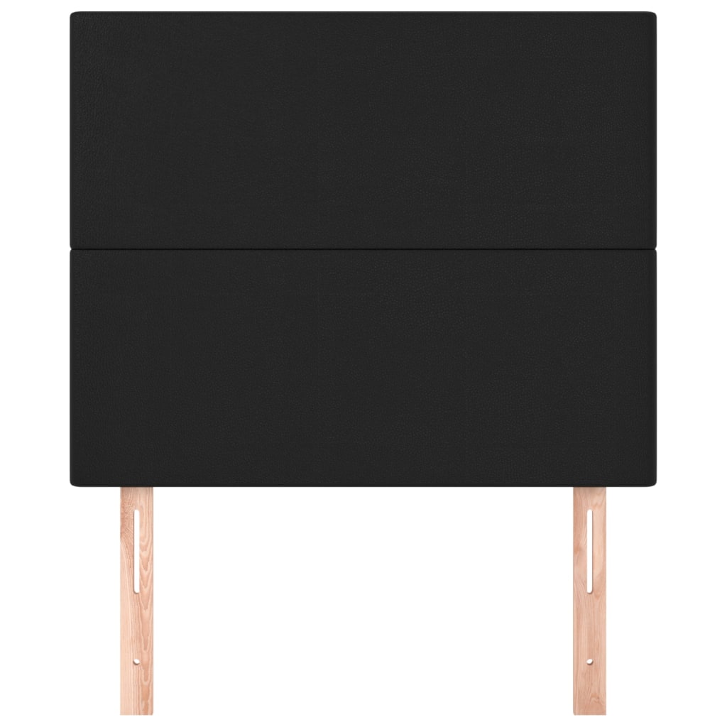 vidaXL Tăblii de pat, 2 buc, negru, 100x5x78/88 cm, piele ecologică