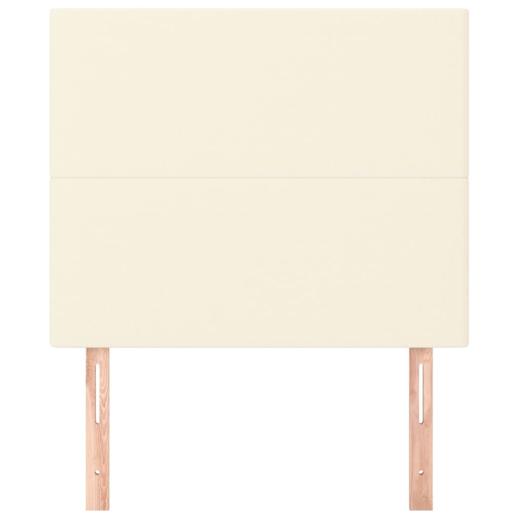 vidaXL Tăblie de pat crem 100x5x118/128 cm piele ecologică