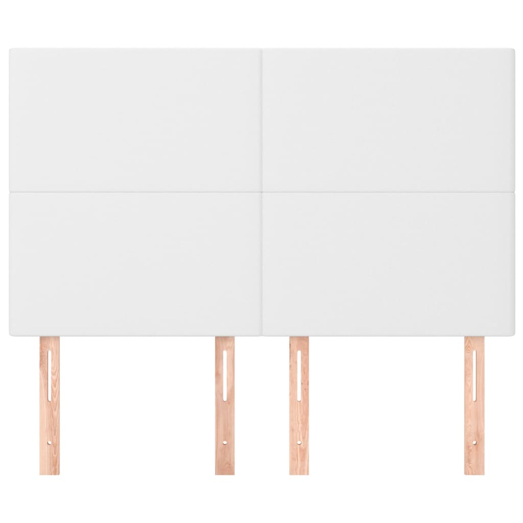 vidaXL Tăblii de pat, 4 buc, alb, 72x5x78/88 cm, piele ecologică vidaXL Tăblii de pat, 4 buc, alb, 72x5x78/88 cm, piele ecologică