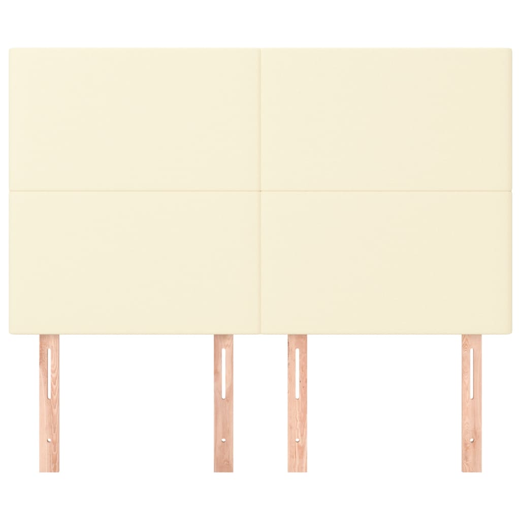 vidaXL Tăblii de pat, 4 buc, crem, 72x5x78/88 cm, piele ecologică vidaXL Tăblii de pat, 4 buc, crem, 72x5x78/88 cm, piele ecologică