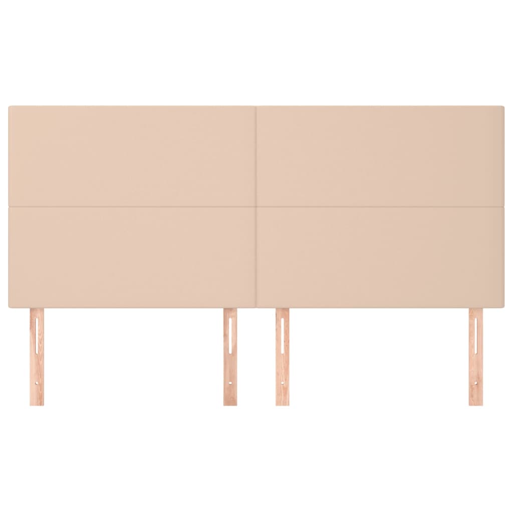 vidaXL Tăblii de pat 4 buc, cappuccino 80x5x78/88 cm piele ecologică vidaXL Tăblii de pat 4 buc, cappuccino 80x5x78/88 cm piele ecologică