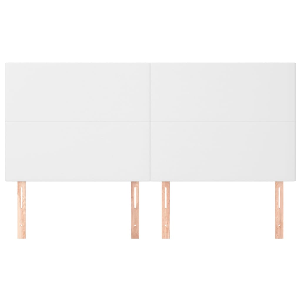 vidaXL Tăblii de pat, 4 buc, alb, 90x5x78/88 cm, piele ecologică vidaXL Tăblii de pat, 4 buc, alb, 90x5x78/88 cm, piele ecologică